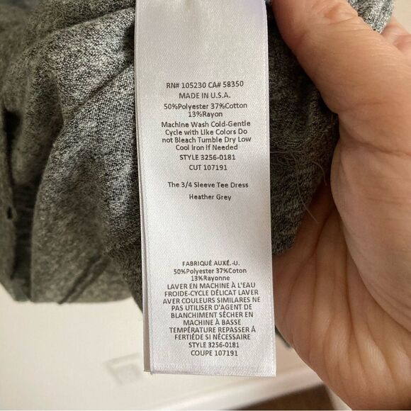 Current/Elliott Women’s 3/4 sleeve tee dress in Heather gray size small (1) GUC! - Picture 3 of 11